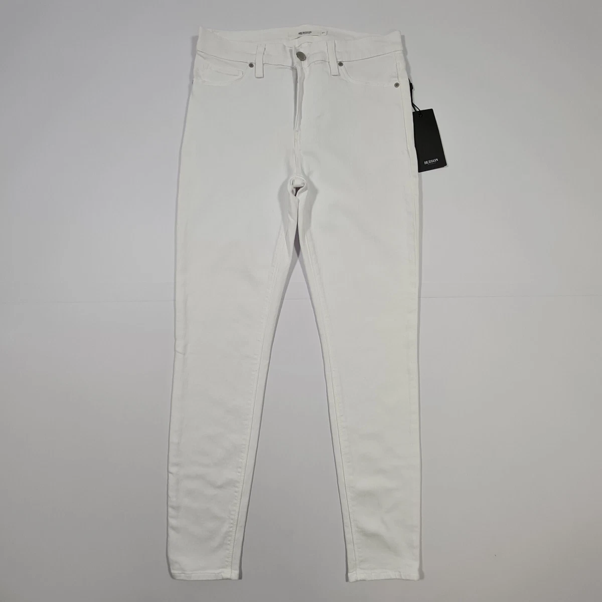 Hudson Womens Jeans White W27 Nico Mid Rise Super Skinny Fit