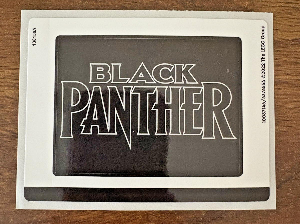 Lego Sticker Sheet 76215 Ucs Black Panther