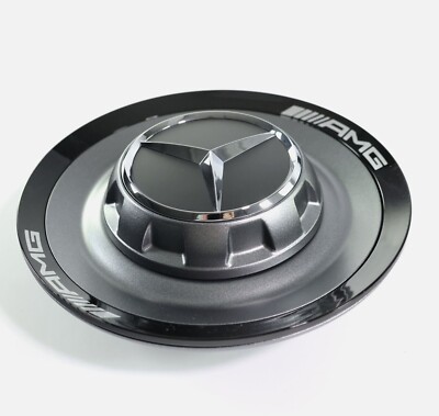 4x Genuine Mercedes Benz Forged Wheel Center Caps Cover AMG