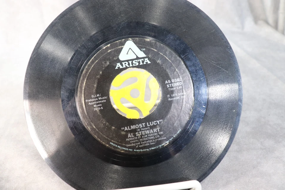 AL STEWART- Time Passages / Almost Lucy - Vinyl 45rpm 1978 Arista AS 0362 Foto 2 de 2