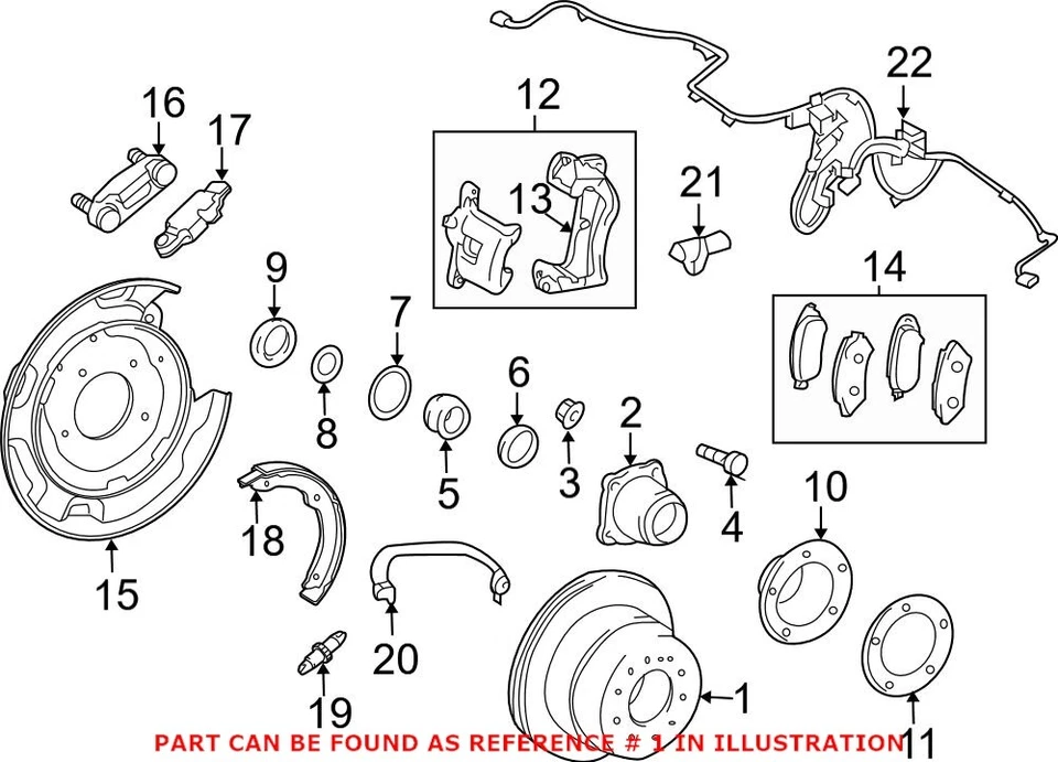 Genuine OEM Rear 345mm Vented Disc Brake Rotor for Lexus LX570 42431-60290 - Image 2 of 2