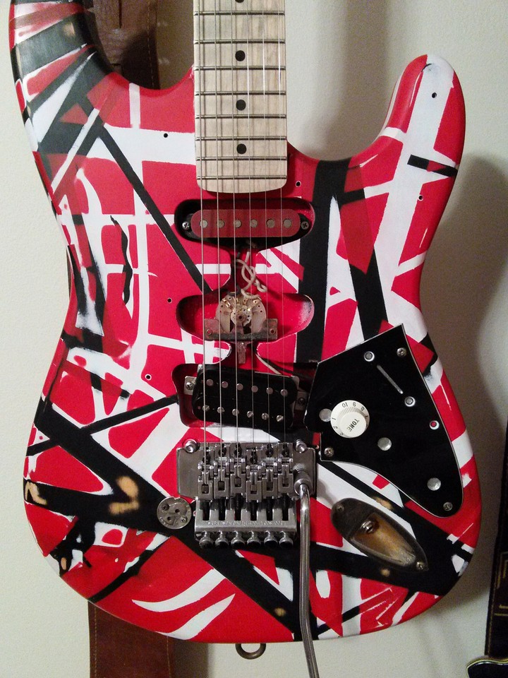 Kit Fai Da Te Chitarra Kit Costruzione Chitarra FrankenStrat - Pickguard Per Chitarra Tributo EVH Frankenstein PS Vita Henkaku - Foto 5