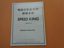 SPEED KING part catalog only chicago coin  OR...
