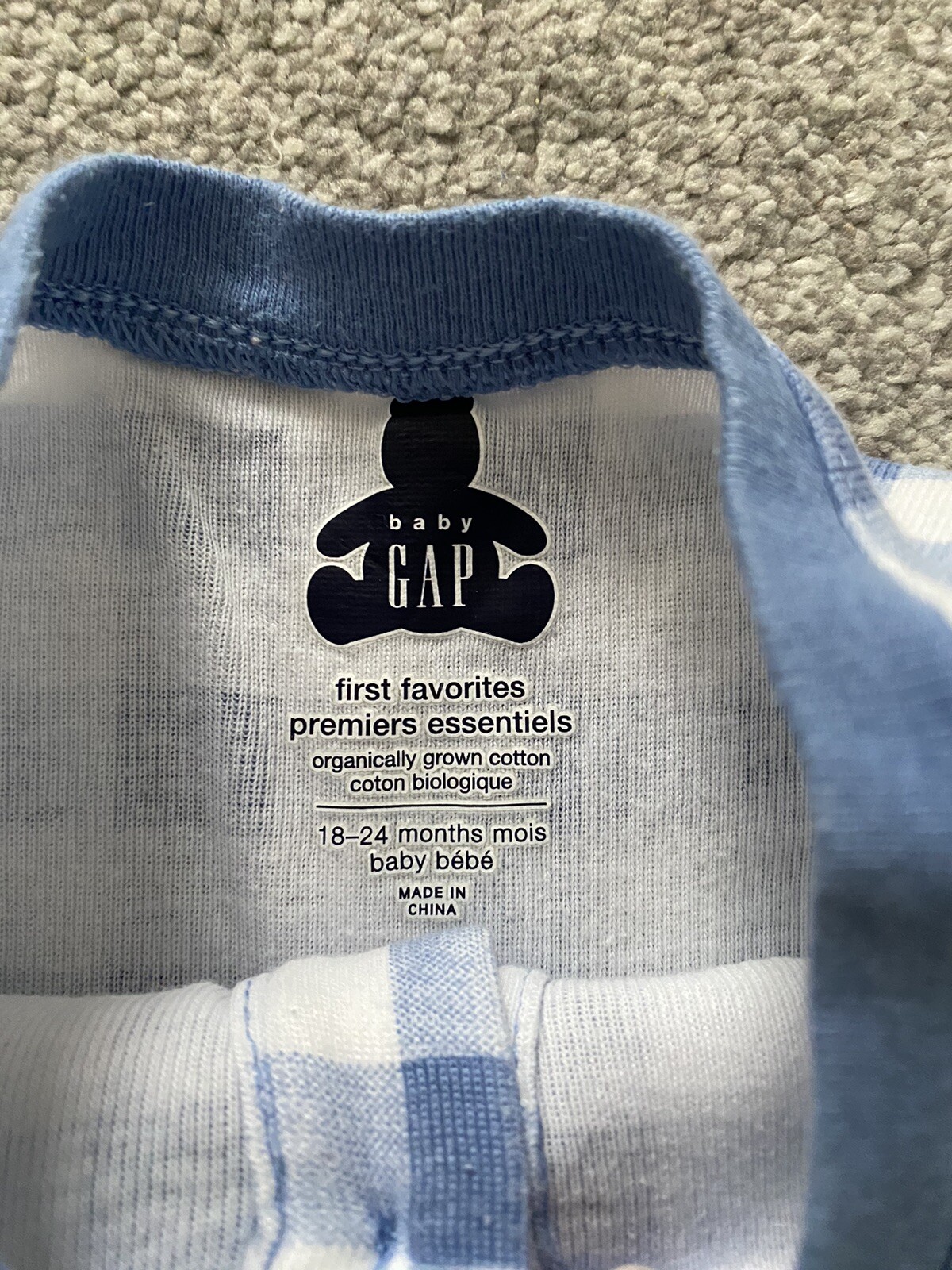 Baby Gap Footless One-Piece Blue marl, Size 18-24 months - RRP £20 image 4