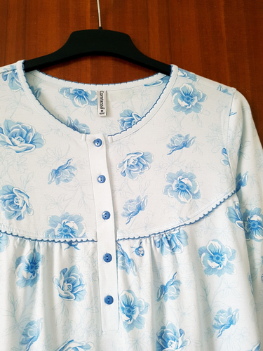 Comtessa Langarm-Nachthemd Gr. M 40/42 Baumwolle Blumen NEU NEW TOP Nachtkleid - Bild 10 von 21