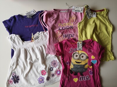 5 T-Shirts Shirts Größe 98 für Mädchen 