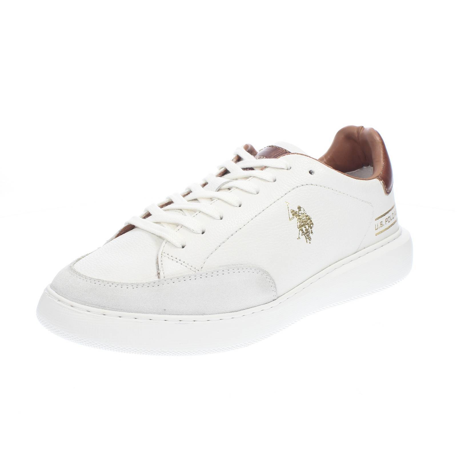 Американское поло Cryme005 - Кроссовки из натуральной кожи Pelle Bianco - Taglia 45 289 см Scarpe 23190₽