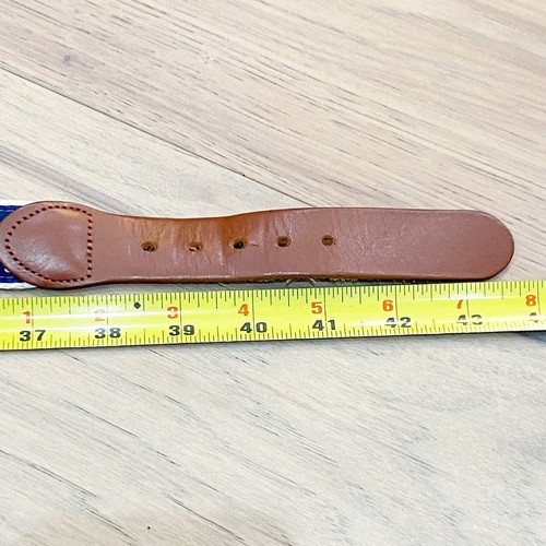 Leather Man Ltd Golf Gürtel Marine Canvas & Leder Handgefertigt Essex CT Herren Größe 40 - Bild 11 von 11
