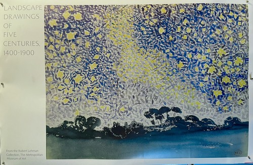 1988 Landscape Drawings of Five Centuries Metropolitan Museum of Art Poster HEC - Picture 1 of 5