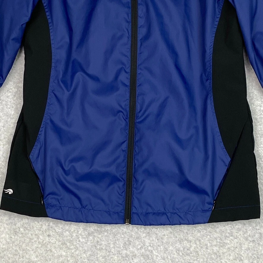 Chaqueta cortavientos Ideology para mujer M azul forrada cremallera completa bolsillos ligeros Foto 4 de 4