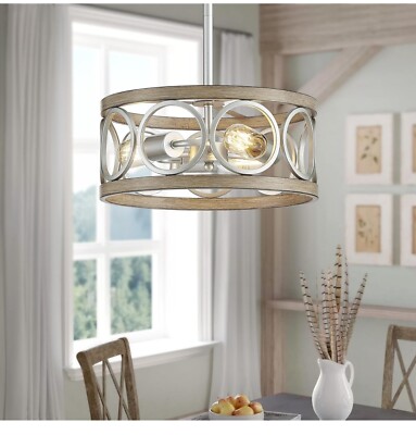 XINGQI Modern Ceiling Light Adjustable Height Pendant Lighting Fixture Brushe...