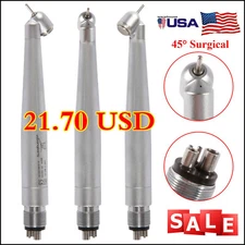 Dental 45° Degree Surgical High Speed Handpiece 4Holes Push Button Yabangbang