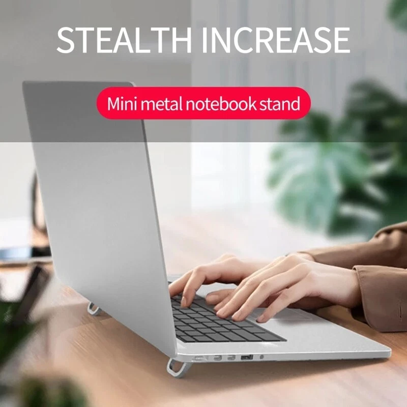 Foldable Invisible Laptop Stand with Adjustable Cooling Bracket - Set of 2