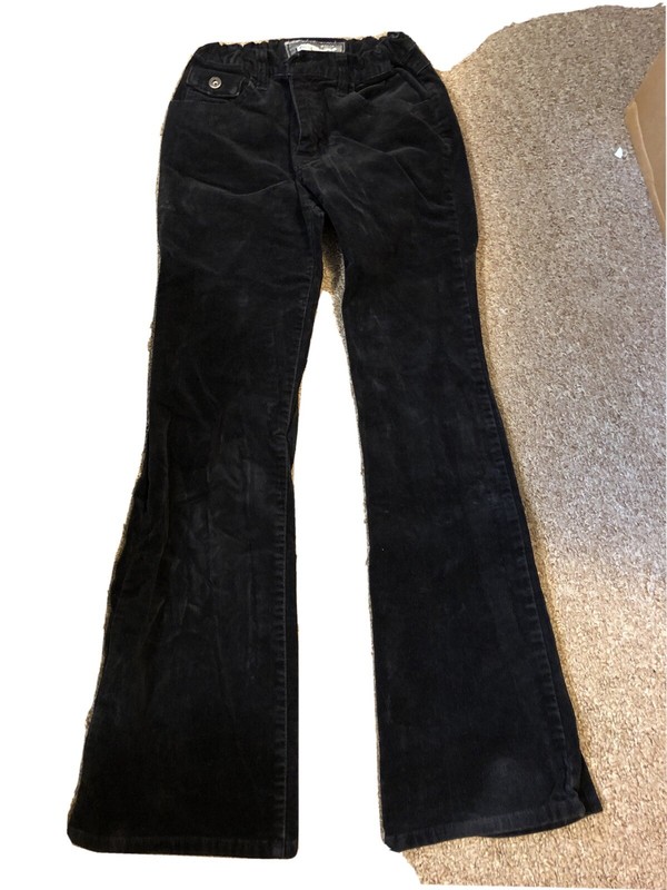 girls old navy Soft Feel black boot cut pants sz 14