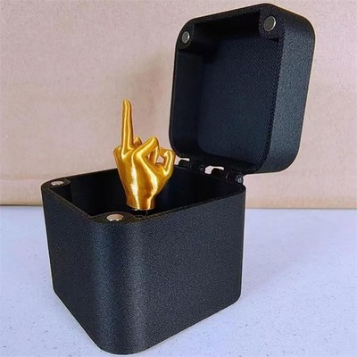 Funny Middle Finger In A Box Surprise Prank Spoof Pop Up Box Novelty Fun Gifts