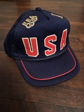 Vintage 1988 USA Olympic Trucker Snapback Hat