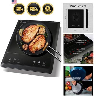 1700W Portable Induction Cooktop,Electric Induction Cooker and Burner,Counter...