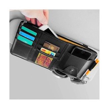 Visor Organizer, for Car/Truck/SUV, Multi-Pocket, w/ Zipper, Black