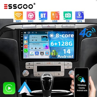 6+128G Android 14 Autoradio Für Ford S-Max WA6 2007-2015 Carplay GPS WIFI 8Core
