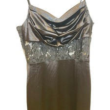 Gothic Grunge Glam Whimsigoth lace shear   Morticia Core Coquette Formal M dress