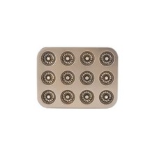 Carbon Steel Mini Fluted Tube Cake Pan 12-Cavity Cupcake Baking Pan