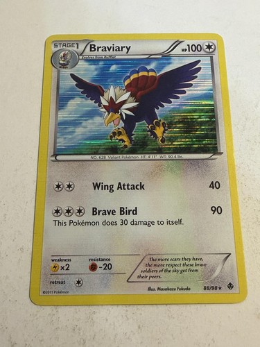 Braviary 88/98 Holo Rare Emerging Powers Pokemon Lightly Played