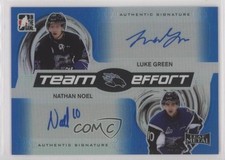 2014-15 ITG Leaf Metal Blue Prismatic /10 Luke Green Nathan Noel #TE-10 Auto 0s3