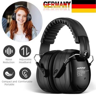 Gehörschutz Kapsel Ohrenschützer 34dB Kapselgehörschutz Lärmschutz Schwarz Mpow