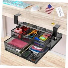 Under Desk Drawer Organizer No Drill Metal Under Desk Storage Drawer Medium