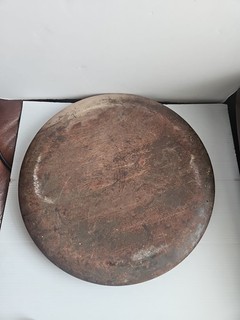 Antique Victorian Round Wood Piano Stool SEAT ONLY FOR REPAIR