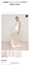 NWT Reformation veria silk dress in ivory size 4