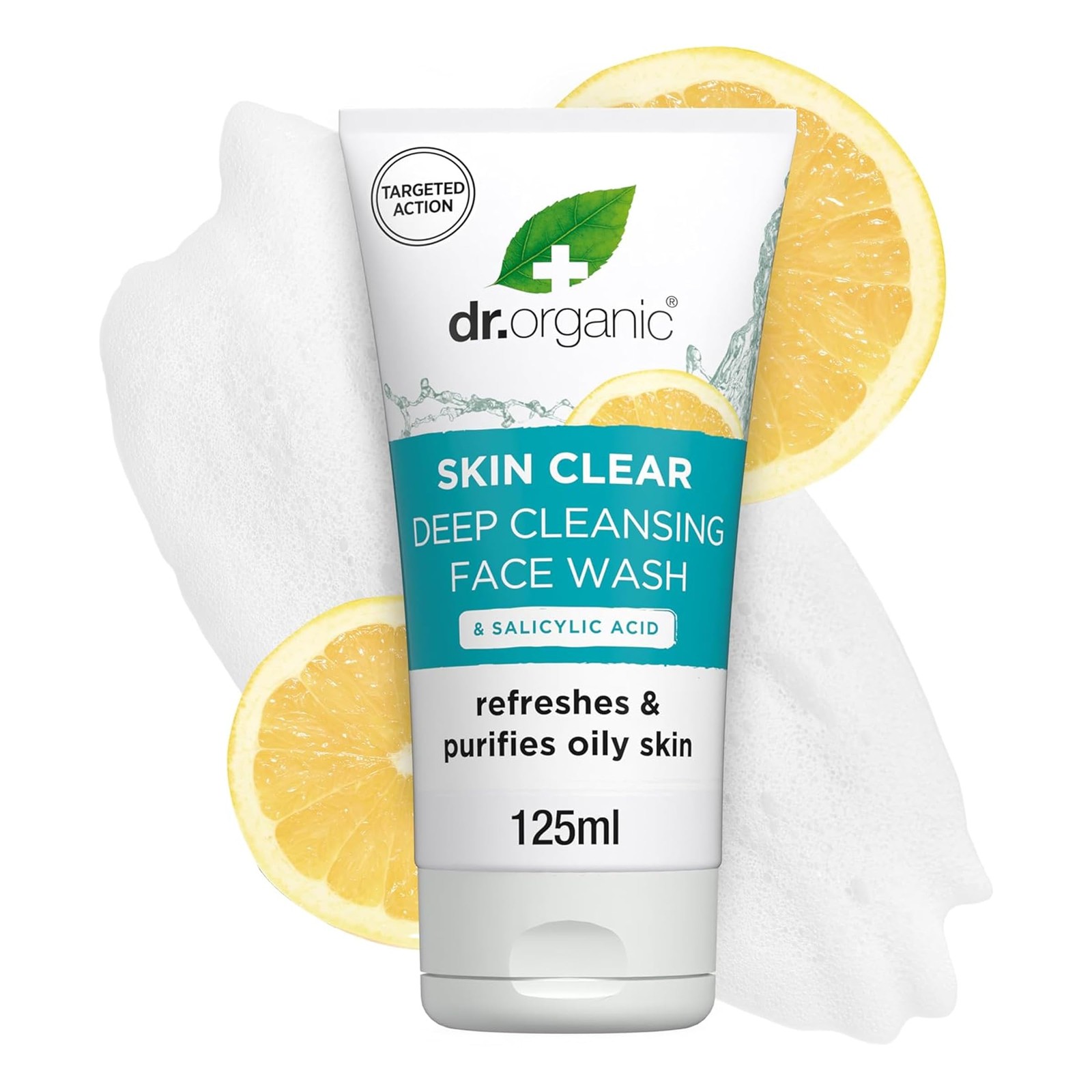 Dr Organic Orange Skin Clear Deep Cleansing Face Wash 125Ml - Image 3