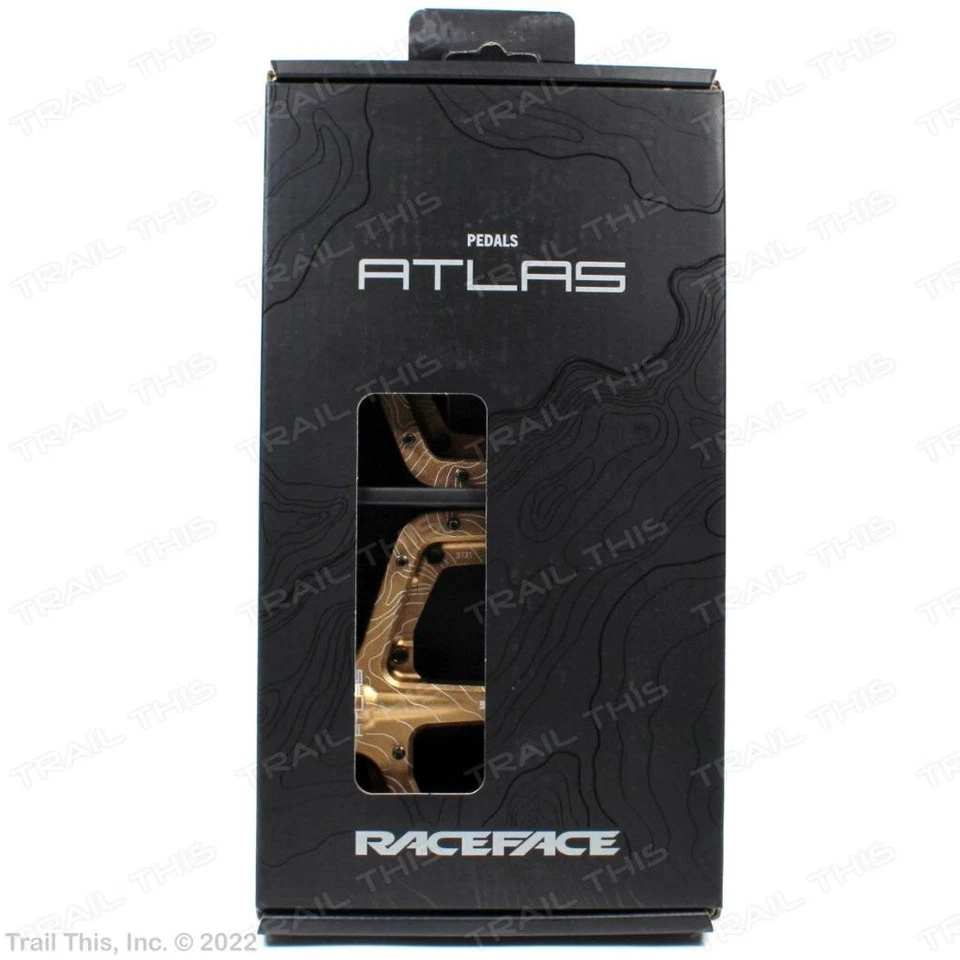 Race Face Atlas Kashmoney Gold Pedals Studded Platform Aluminum MTB Bike Pedals - Image 3 of 4