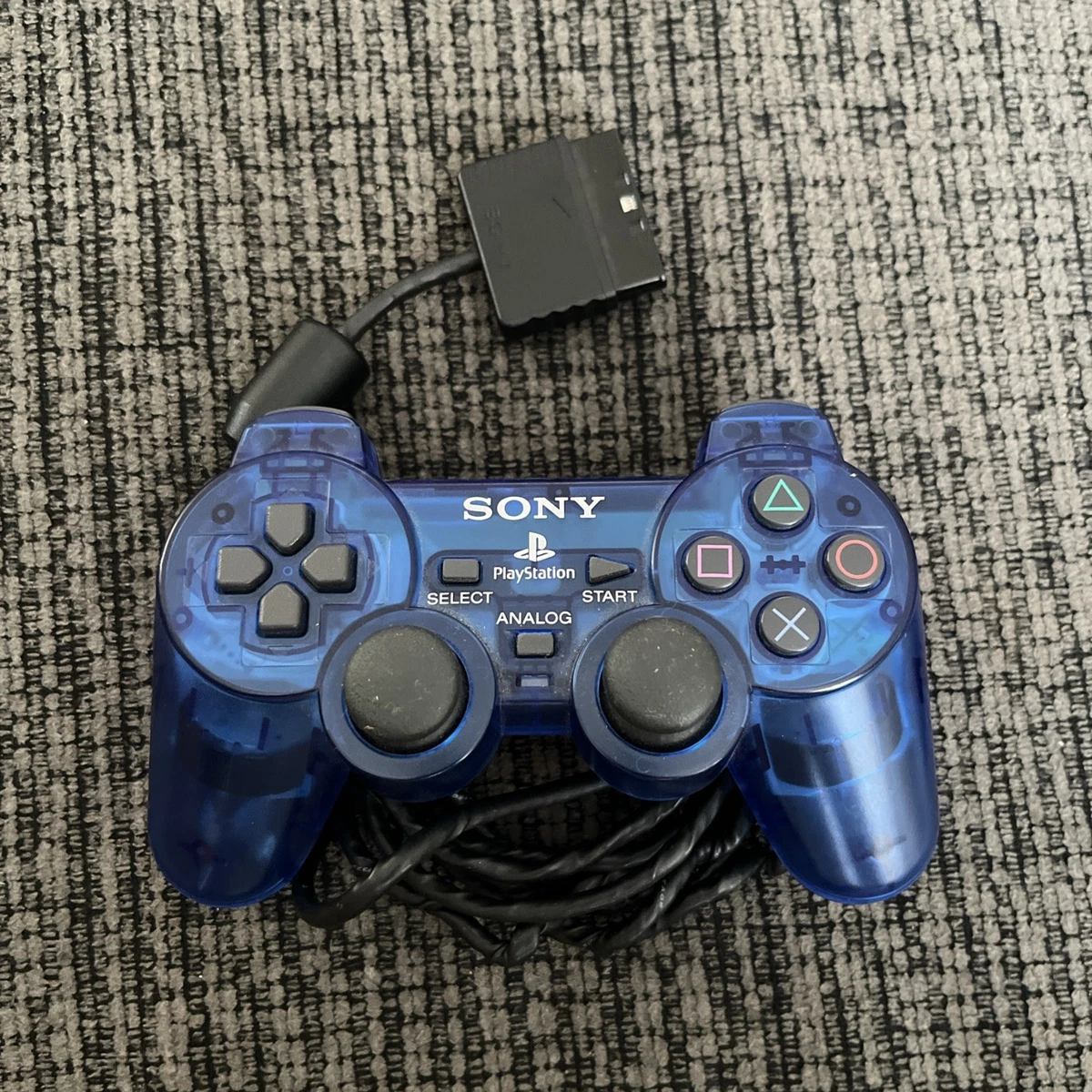 Manette PS2 Clear Blue Bleu Playstation 1 RARE
