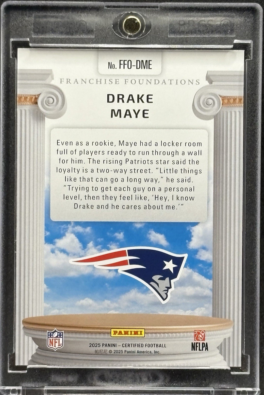 Drake Maye HOLO FOIL REFRACTOR CARD PANINI PATRIOTS | eBay