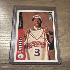 1996-97 Upper Deck Collector's Choice Allen Iverson #301 Rookie Card. rookie card picture