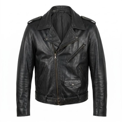 Vintage Dressing Leder Bikerjacke Gr. L-XL