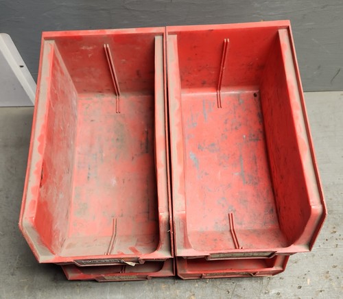 (Lot of 2) Akro-Mils LINBIN 30-240 RED L: 14.75" W: 8.25" H: 7" 30240 - Picture 2 of 4