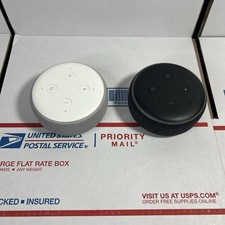 2X Amazon Echo Dot 3rd Gen Smart Speakers Ale...