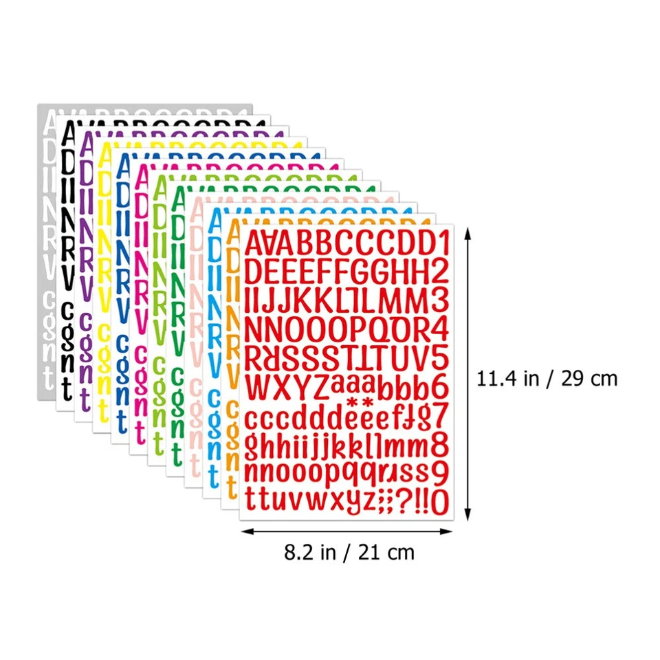 12 Sheets Alphabet Stickers Letter Number Stickers sorting box stickers - Image 3 of 4