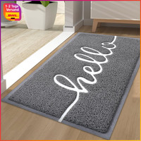 FußMatte Rutschfest Waschbar Schmutzfangmatte 44X76Cm Grau FüR HaustüR Garten
