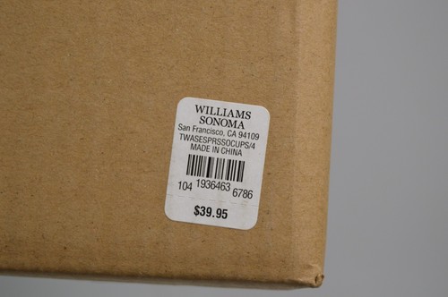 4 Williams Sonoma Espresso Cups 'Twas the Night Before Christmas NIB New - Picture 5 of 14