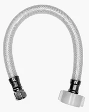 Toilet Connector,Reinforced Poly Vinyl,3/8 Compressionx7/8 Ballcockx12 In. - 723