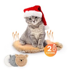Heated Cat Bed Indoor, Microwavable Heating Pads for Cats, Puppies Small Pet...