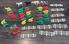 Vintage Plastic Farm Animals western horses 1974 1977 Fisher Tim Mee