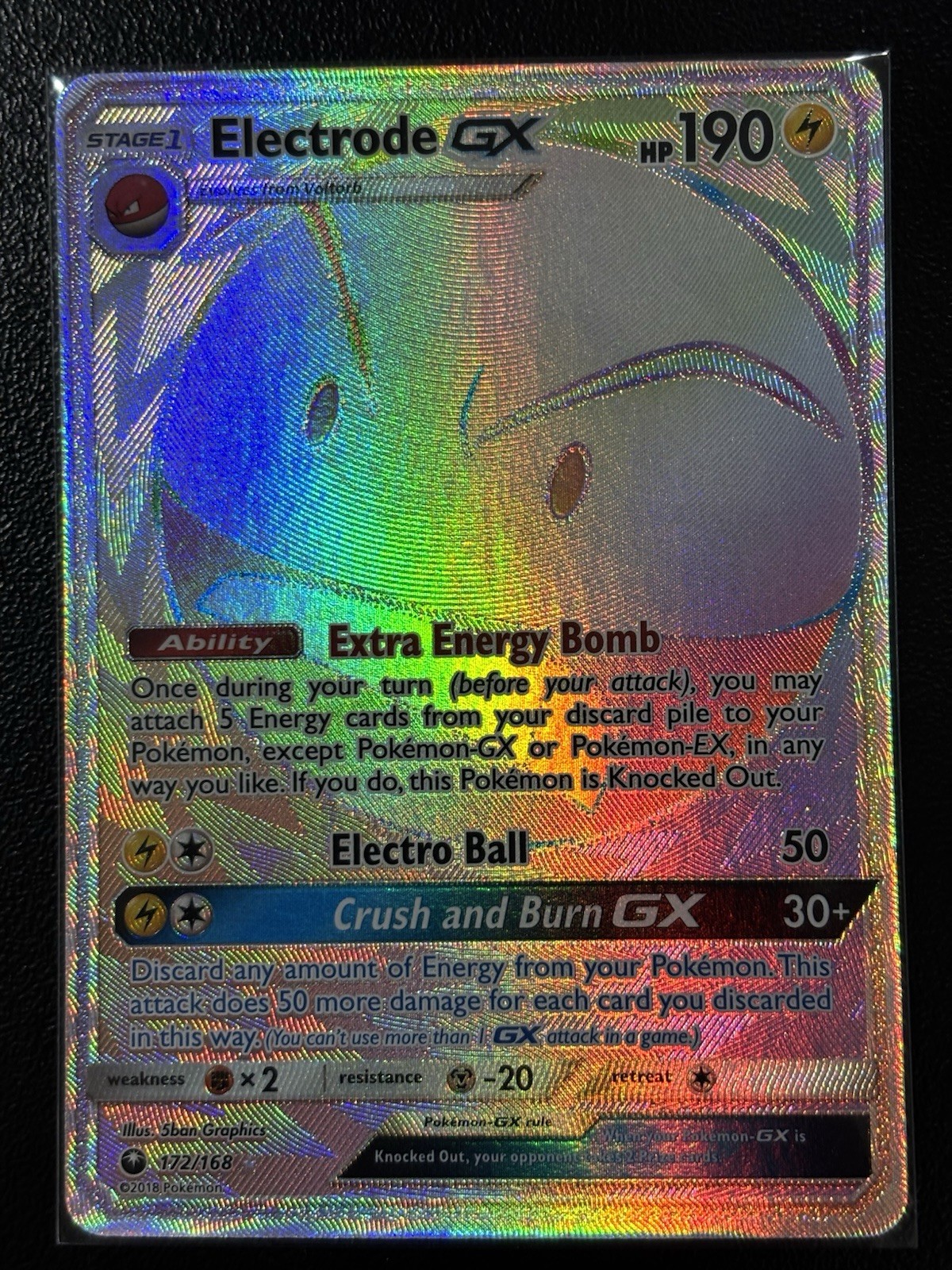 Pokemon Celestial Storm Rainbow Electrode GX 172/168 NM