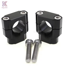 2x CNC HandleBar Fat Bar Riser Mount Clamp Adapter 1 1/8"28mm Universal Black US