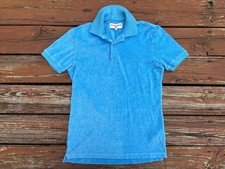 ORLEBAR BROWN POLO Ryder Dr No 007 Towelling Shirt Blue Size Medium
