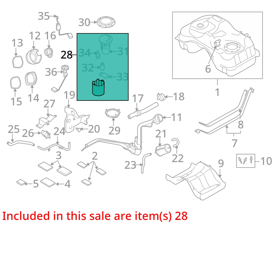 Fuel Pump Assembly 2.3L Turbo Fits 07-12 MAZDA CX-7 2325203 - Image 3 of 4
