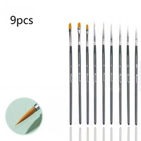 Miniaturpinsel Set Fein Detail Pinsel Mischhaar Holzgriff Acryl Aquarell